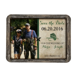 Flexible Lure de pêche rustique Enregistrer la date Magnet