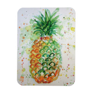 Flexible Magnet aquarelle ananas lime jaune