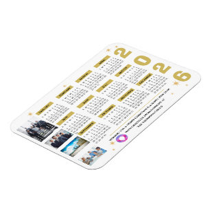 Flexible Magnet Calendrier des étoiles d'entreprise avec lo