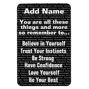 Flexible Magnet d'affirmation des mots positifs personnalis