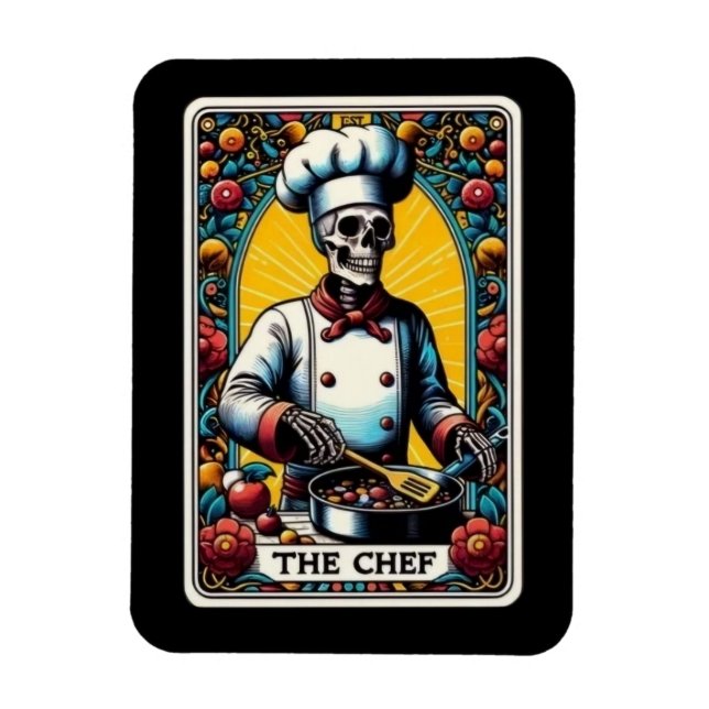 Flexible Magnet de carte Tarot Chef (Vertical)