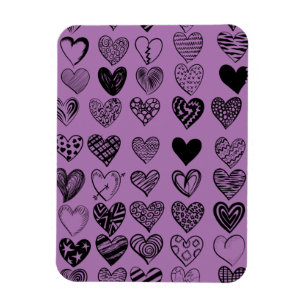 Flexible Magnet de dessin adorable du coeur noir