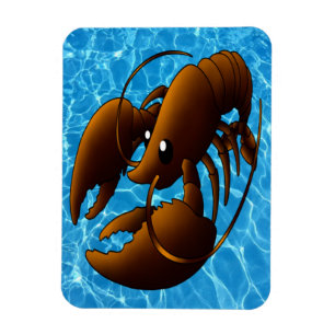 Flexible Magnet de homard orange mignon