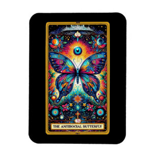 Flexible Magnet de la carte antisociale Tarot papillon