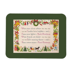 Flexible Magnet de la carte de Noël Vintage