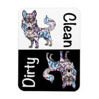 Magnet de lave-vaisselle Sibérien Husky