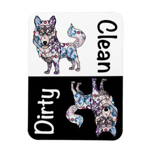 Flexible Magnet de lave-vaisselle Sibérien Husky