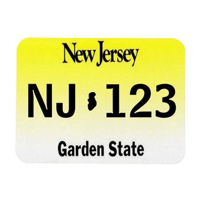 Flexible Magnet de plaque de licence NJ (Horizontal)
