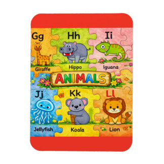 Flexible Magnet de réfrigérateur Alphabet Animal Pré-Matern