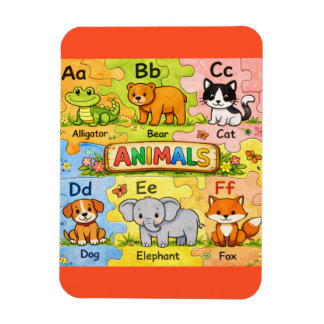 Flexible Magnet de réfrigérateur Alphabet Animal Pré-Matern