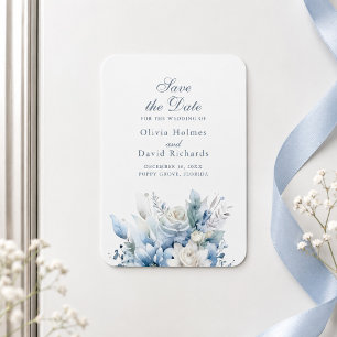 Flexible Magnet de sauvegarde de date Fleur sauvage bleu po