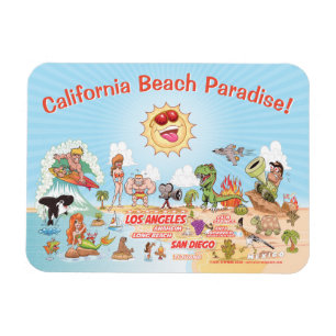 Flexible Magnet de souvenirs de Californie du Sud