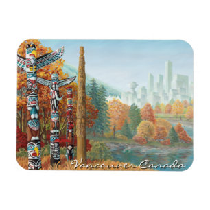 Flexible Magnet de souvenirs de Vancouver Totem Pole Landma