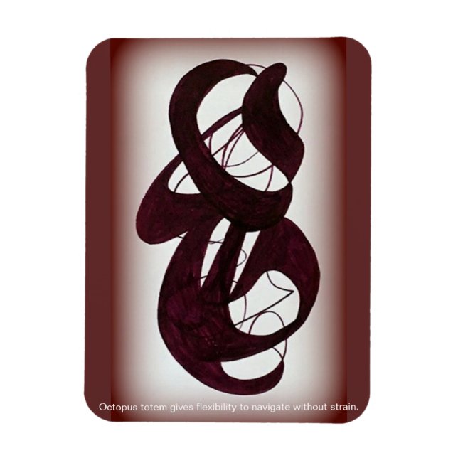 Flexible Magnet de totem d'octopus (Vertical)