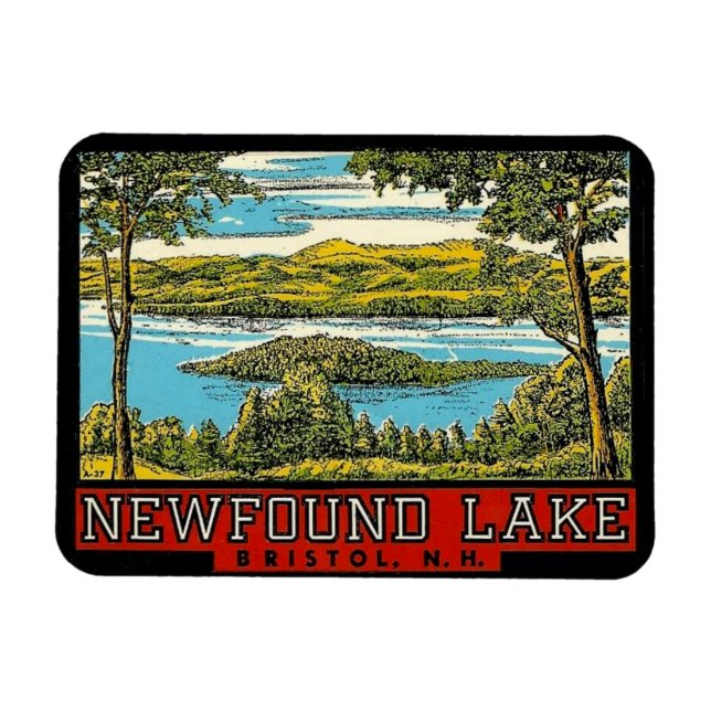 Flexible Magnet de voyage New Hampshire Lake Bristol (Horizontal)