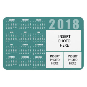 Flexible Magnet du calendrier 2018 - 3 photos de famille -