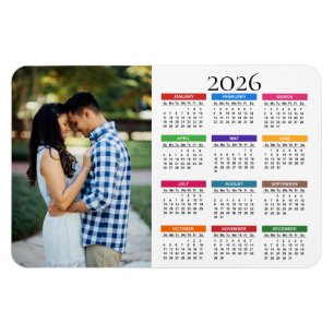 Flexible Magnet du calendrier photo personnalisé coloré 202