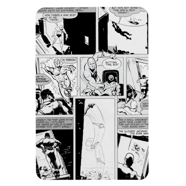 Flexible Magnet mit SPEED Comics aus den 1940er Ja (Vertikal)