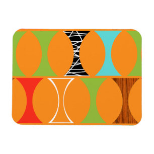 Flexible Magnet Motif orange moderne du milieu du siècle