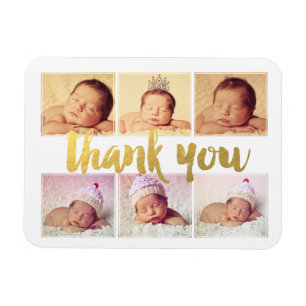 Flexible MAGNET Nouveau Faire-part de naissance bébé Merci