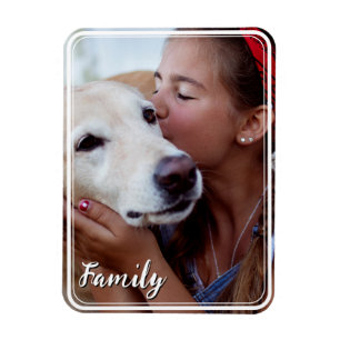 Flexible Magnet photo de famille magnétique avec texte pers