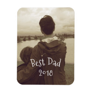 Flexible Magnet photo de meilleur papa Fête des pères avec 
