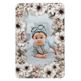 Flexible Magnet photo floral rustique