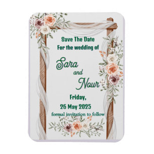 Flexible Magnet photo simple de faire-part de mariage