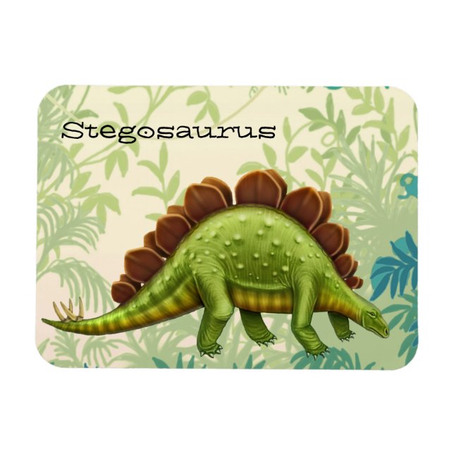 Flexible Magnet préhistorique Stegosaurus Dinosaur (Horizontal)