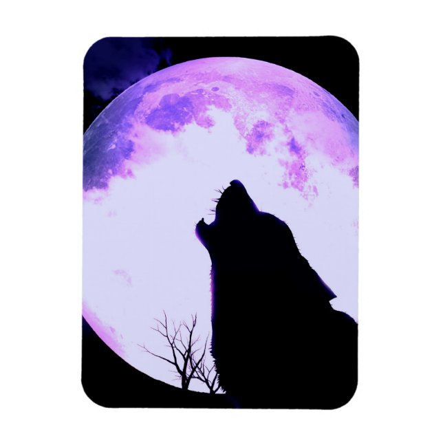 Flexible Magnet Premium Wolf Howl (Vertical)