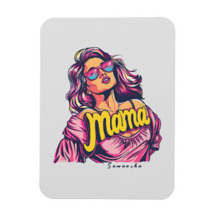 Flexible Magnet Retro Personnalisé Mama Pop Art (6)
