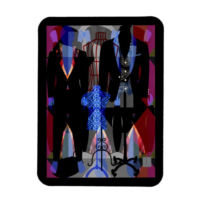 Flexible Magnet Tuxedos noir (Vertical)