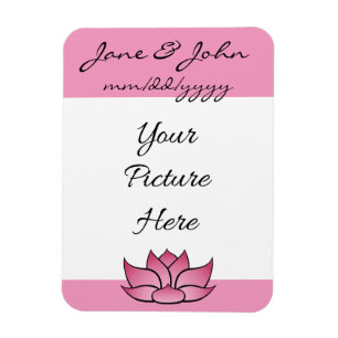 Flexible Magnifique Lotus en rose Save the Date Magnet