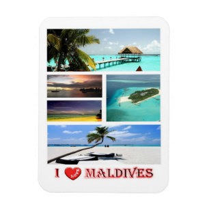 Flexible Maldives - I Love - Magnet