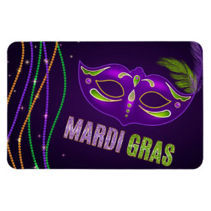 Flexible Mardi Gras Magnet
