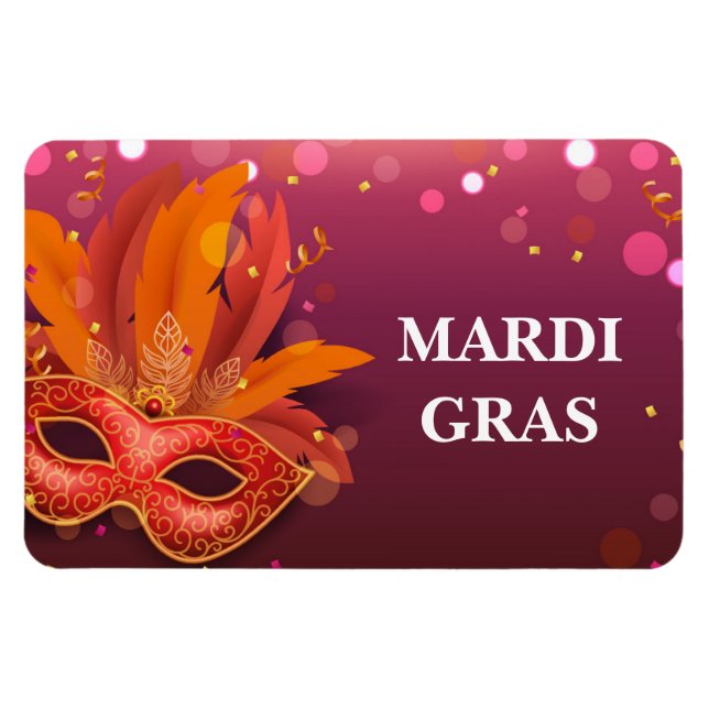 Flexible Mardi Gras Magnet (Horizontal)