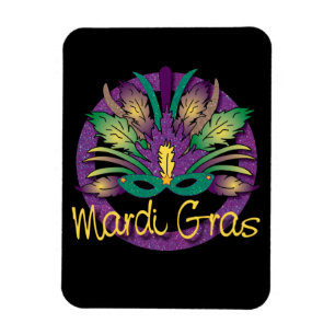 Flexible Mardi Gras Magnet - Plain