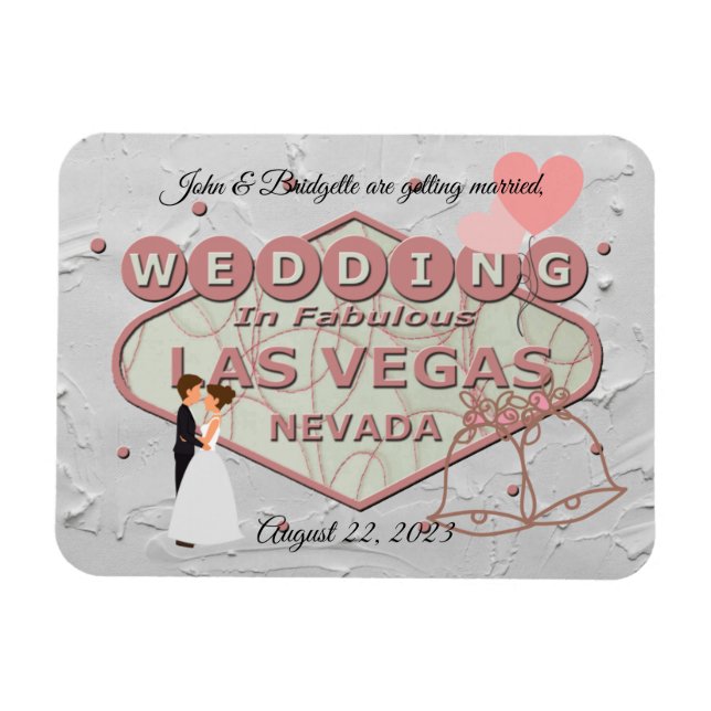 Flexible Mariage à Las Vegas Photo Magnet (Horizontal)