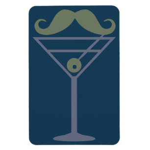 Flexible Martini Moustache magnet
