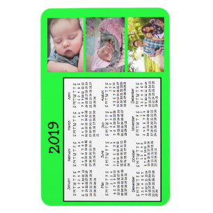 Flexible Mini Magnet Calendrier photo personnalisé 2018