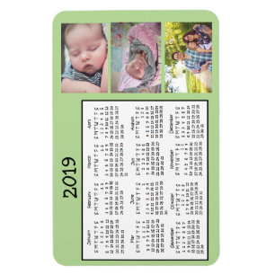 Flexible Mini Magnet Calendrier photo personnalisé 2018