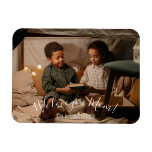 Flexible Modern We Love You Mom Photo Magnet
