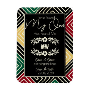 Flexible MON HOMME M'A TROUVÉ Magnet Mariage Tribal Africai
