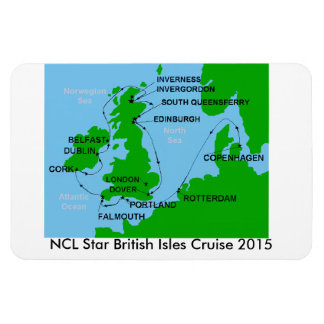 Flexible NCL Star British Isles Cruise 2015 Magnet