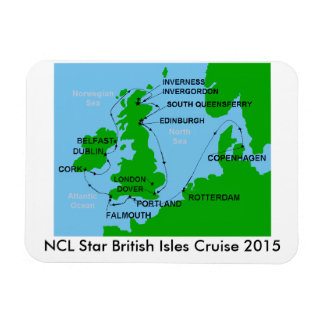 Flexible NCL Star British Isles Cruise 2015 Magnet
