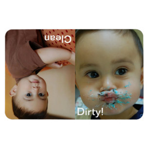 Flexible Nettoyer Lave-vaisselle sale Magnet photo personna
