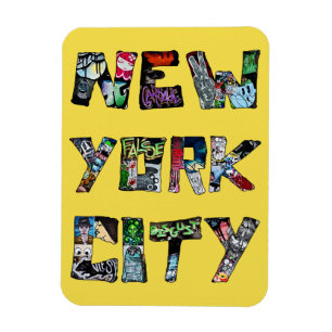 Flexible New York City Street Art Magnet