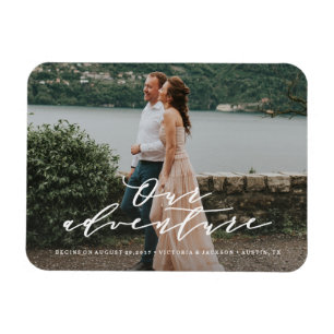 Flexible Notre aventure Sauvez la date Magnet photo