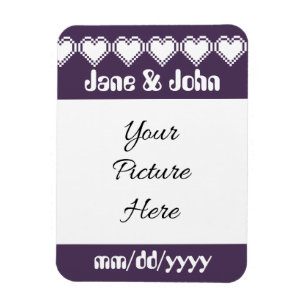 Flexible Notre Magnet de faire-part de sauvegarde violet av
