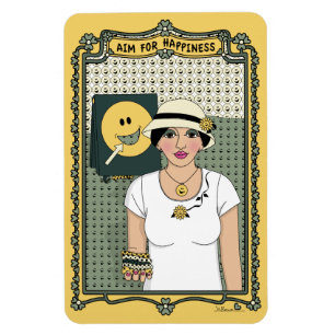 Flexible Objectif : Magnet de réfrigération Happiness_C_4x6